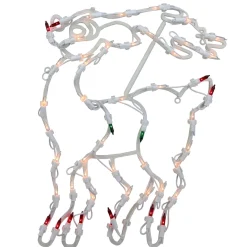 18" Lighted Reindeer Christmas Window Silhouette Decoration