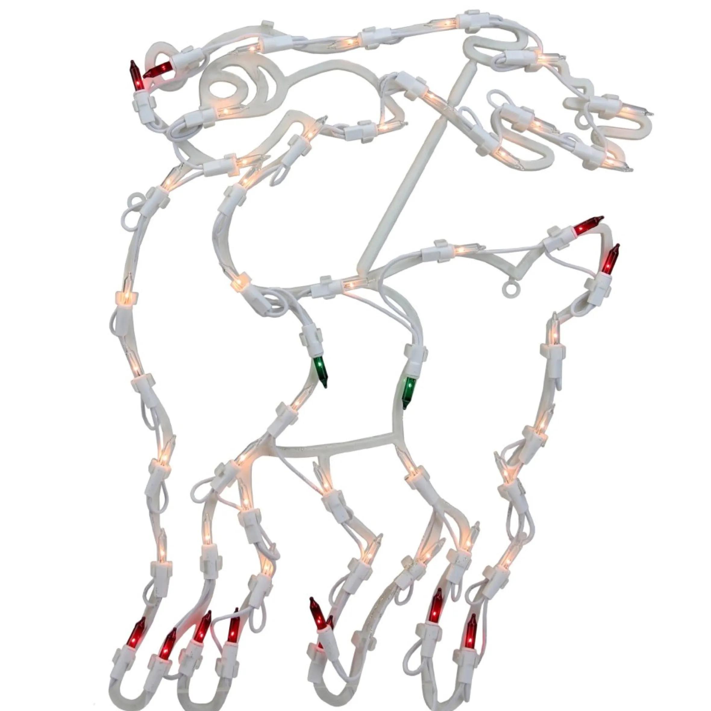 18" Lighted Reindeer Christmas Window Silhouette Decoration