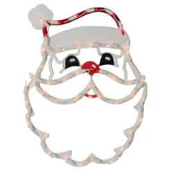 Lighted Santa Claus Christmas Window Silhouette - 17.5 Inch