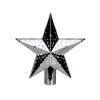 11.5" Lighted Silver Kaleidoscope Star Christmas Tree Topper - Cool White Lights