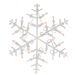 13.5" Lighted Snowflake Christmas Window Silhouette Decoration