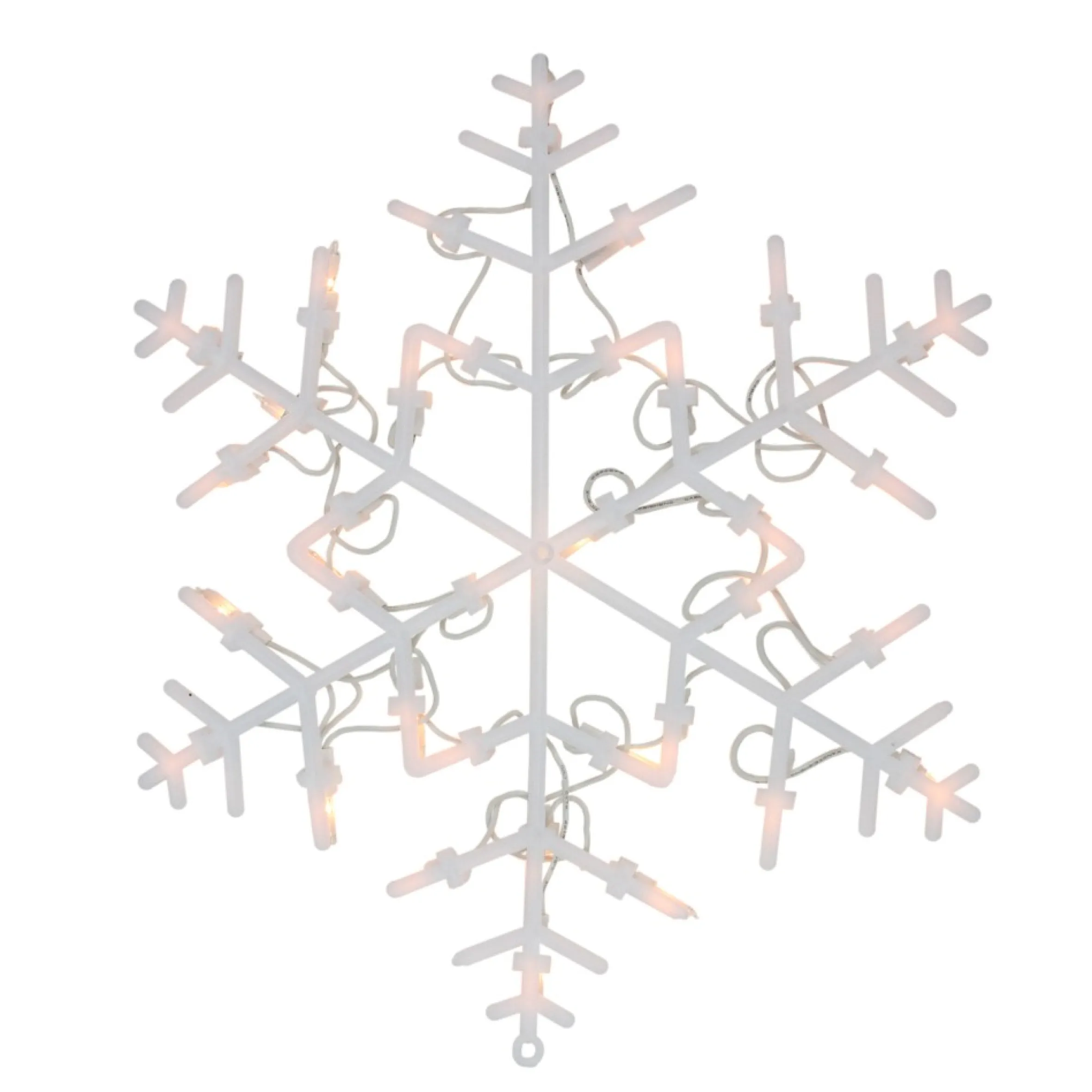 13.5" Lighted Snowflake Christmas Window Silhouette Decoration