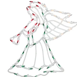 18" Lighted Trumpeting Angel Christmas Window Silhouette Decoration