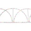 7.5' Lighted White Christmas Pathway Fence - Multi-Color Lights