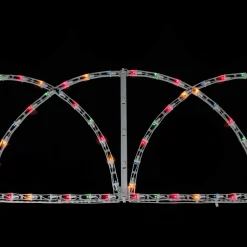 7.5' Lighted White Christmas Pathway Fence - Multi-Color Lights