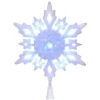 10 Lighted White Snowflake Christmas Tree Topper - Cool White Led Lights