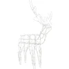 48" Lighted White Standing Reindeer Outdoor Christmas Yard Decoration