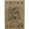 10" Lighted Wooden "Happy Christmas" Christmas Wall Decoration