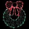 16" Lighted Wreath Christmas Window Silhouette Decoration