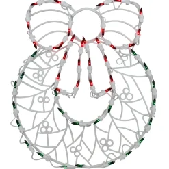 16" Lighted Wreath Christmas Window Silhouette Decoration