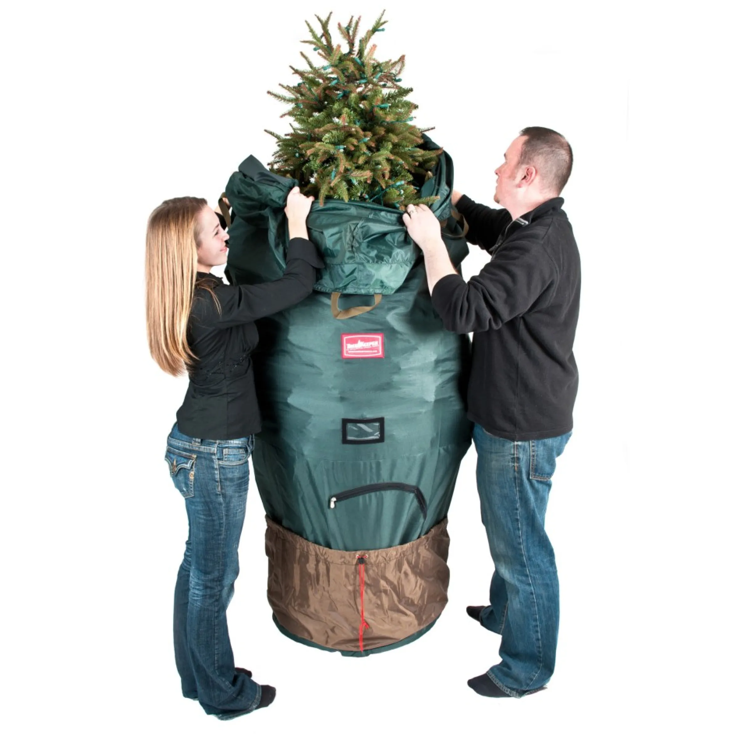 89" Medium Green Upright Christmas Tree Protective Storage Bag - For Artificial Trees
