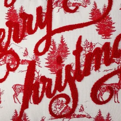 Merry Christmas Red /White Cotton (14