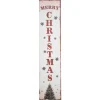 36" Merry Christmas Tree And Snowflakes Wall Sign