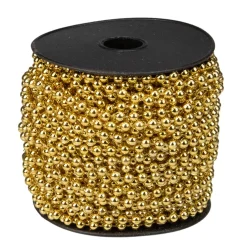 66' Metallic Gold Beaded Christmas Garland - Unlit