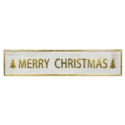 48" Metallic Gold Merry Christmas Metal Wall Sign