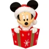 8" Mickey In Present Christmas Tree Topper, Unlit