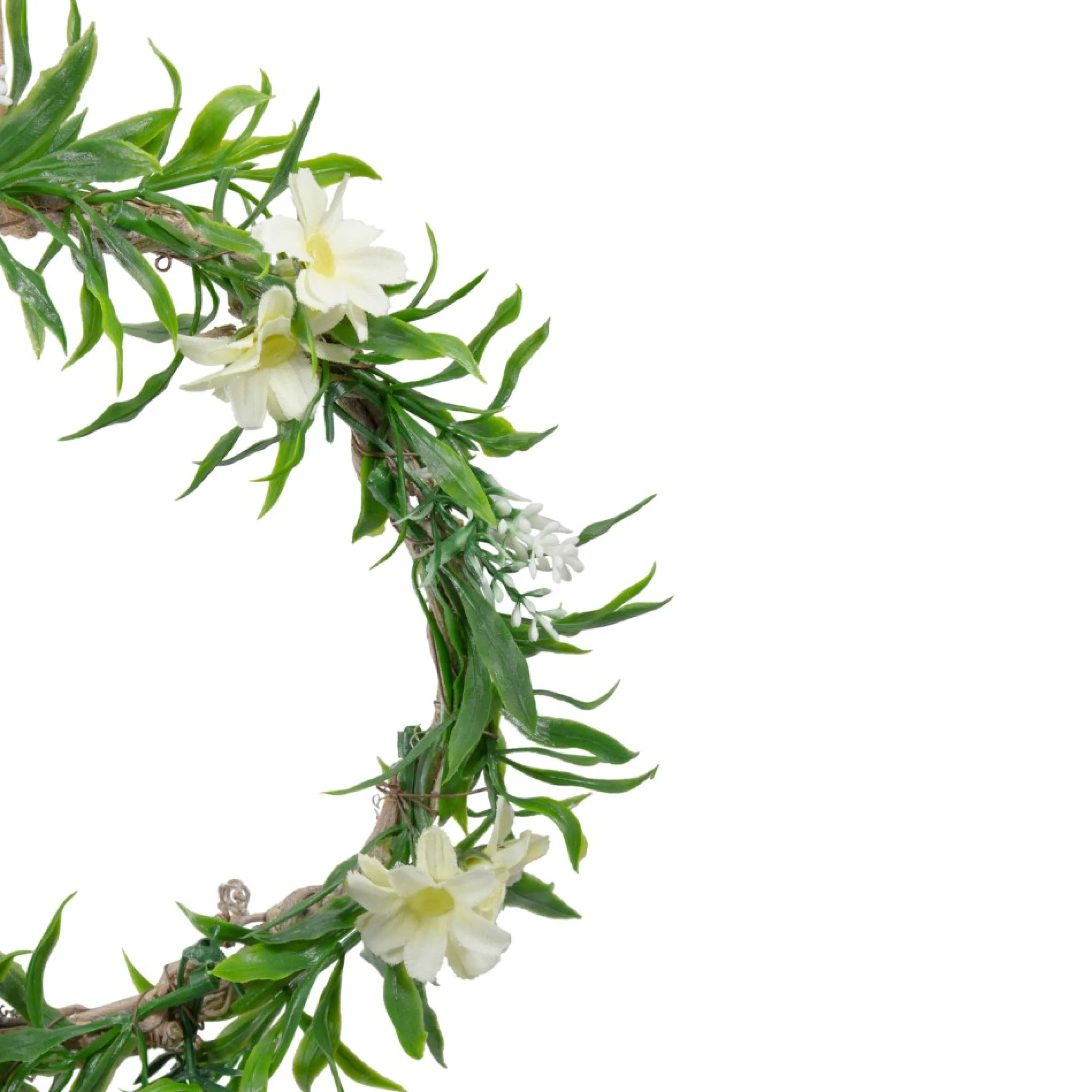 Mini Floral And Foliage Spring Wreath, Yellow 9"