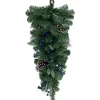 28" Mixed Pine And Blueberries Artificial Christmas Teardrop Swag - Unlit