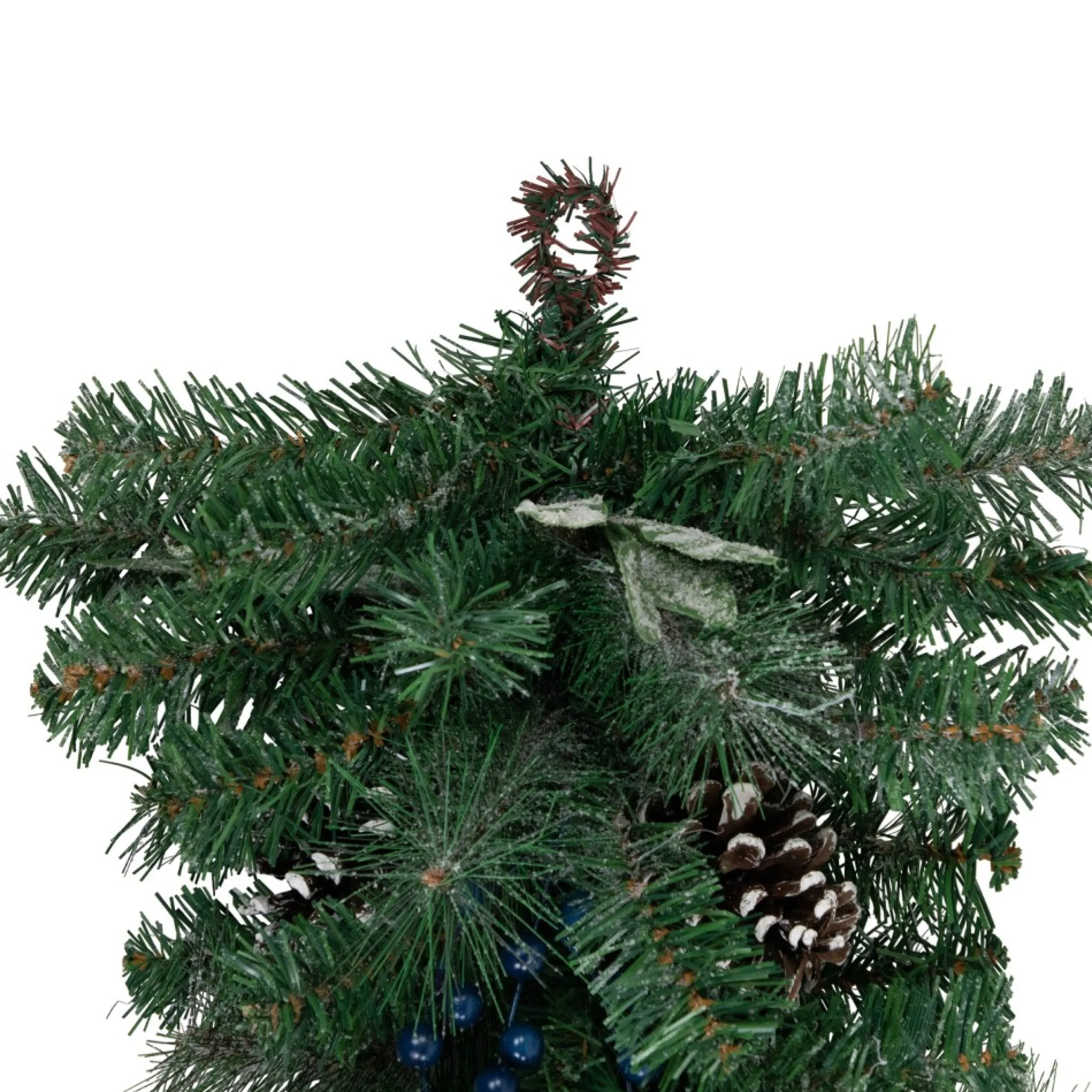 28" Mixed Pine And Blueberries Artificial Christmas Teardrop Swag - Unlit