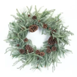 Mixed Pine And Cone Artificial Christmas Wreath, 29.5-Inch, Unlit