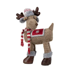 21" Moose With Hunters Hat Christmas Plush Figure