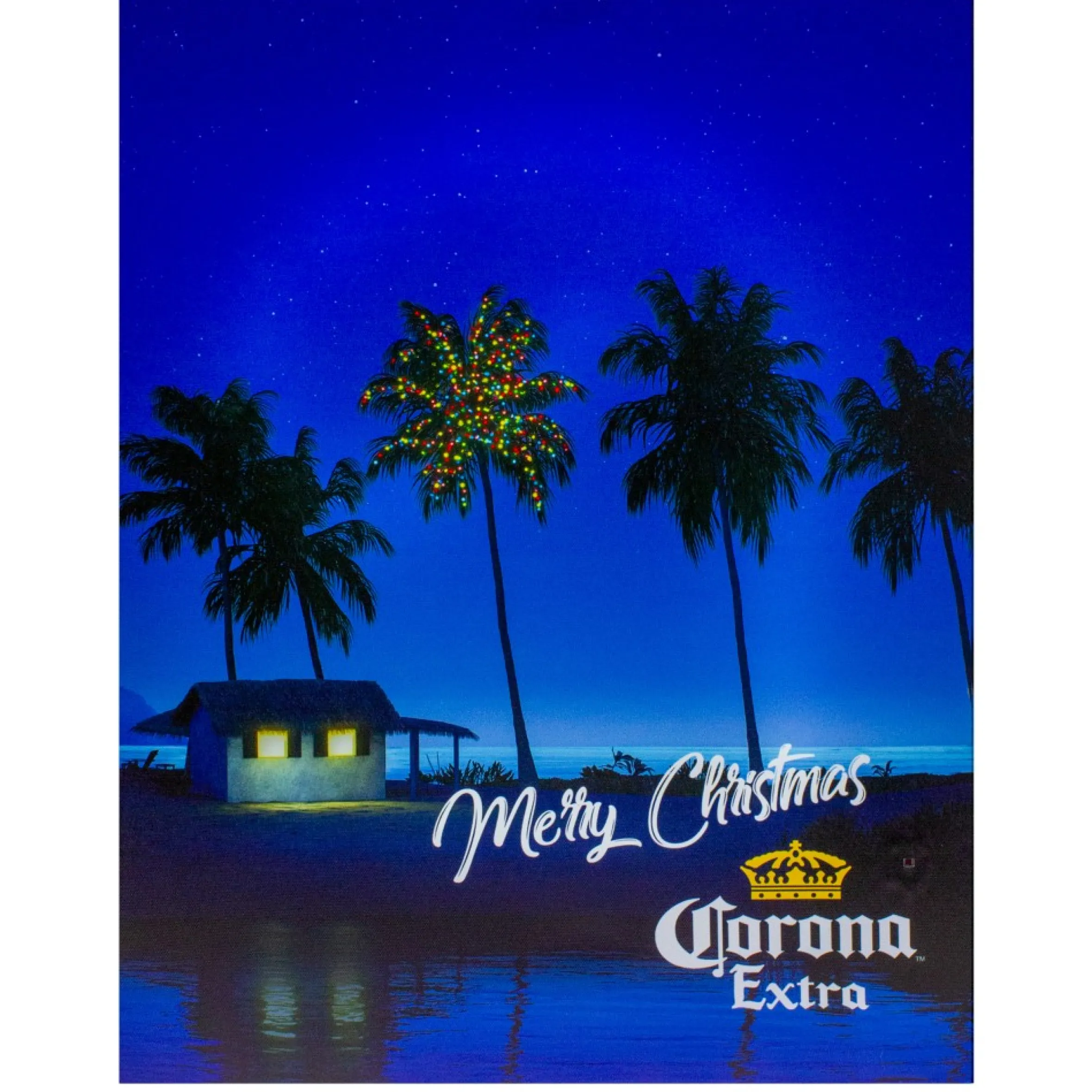 18.75" Motion Activated Musical Lighted Corona Christmas Wall Art