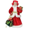 12" Mrs Claus With Present And Gift Bag Christmas Figure