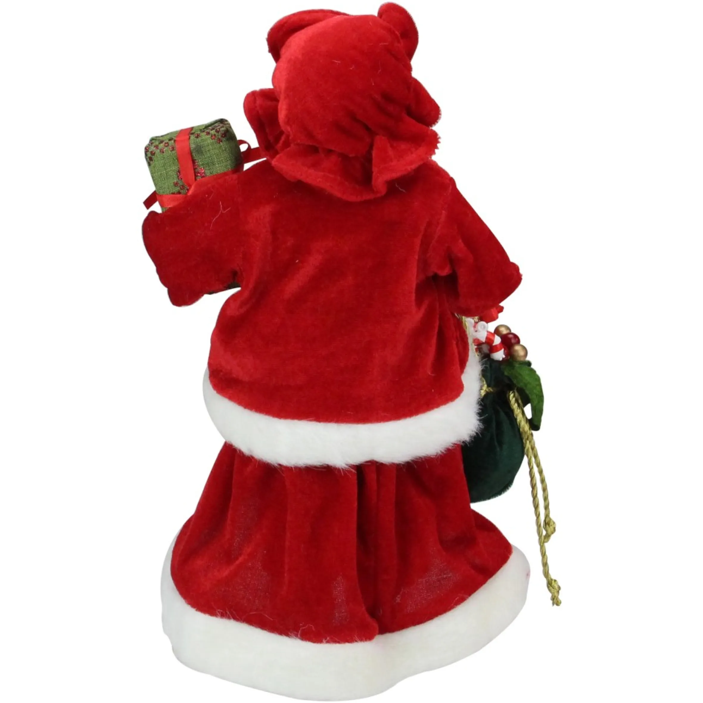 12" Mrs Claus With Present And Gift Bag Christmas Figure