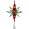 10.75" Multi Colored Faceted Star Of Bethlehem Christmas Tree Topper- Clear Lights
