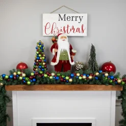 6' Multi-Color 2-Finish Shatterproof Ball Christmas Garland