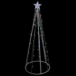 5' Multi-Color Led Lighted Cone Christmas Tree Outdoor Decor