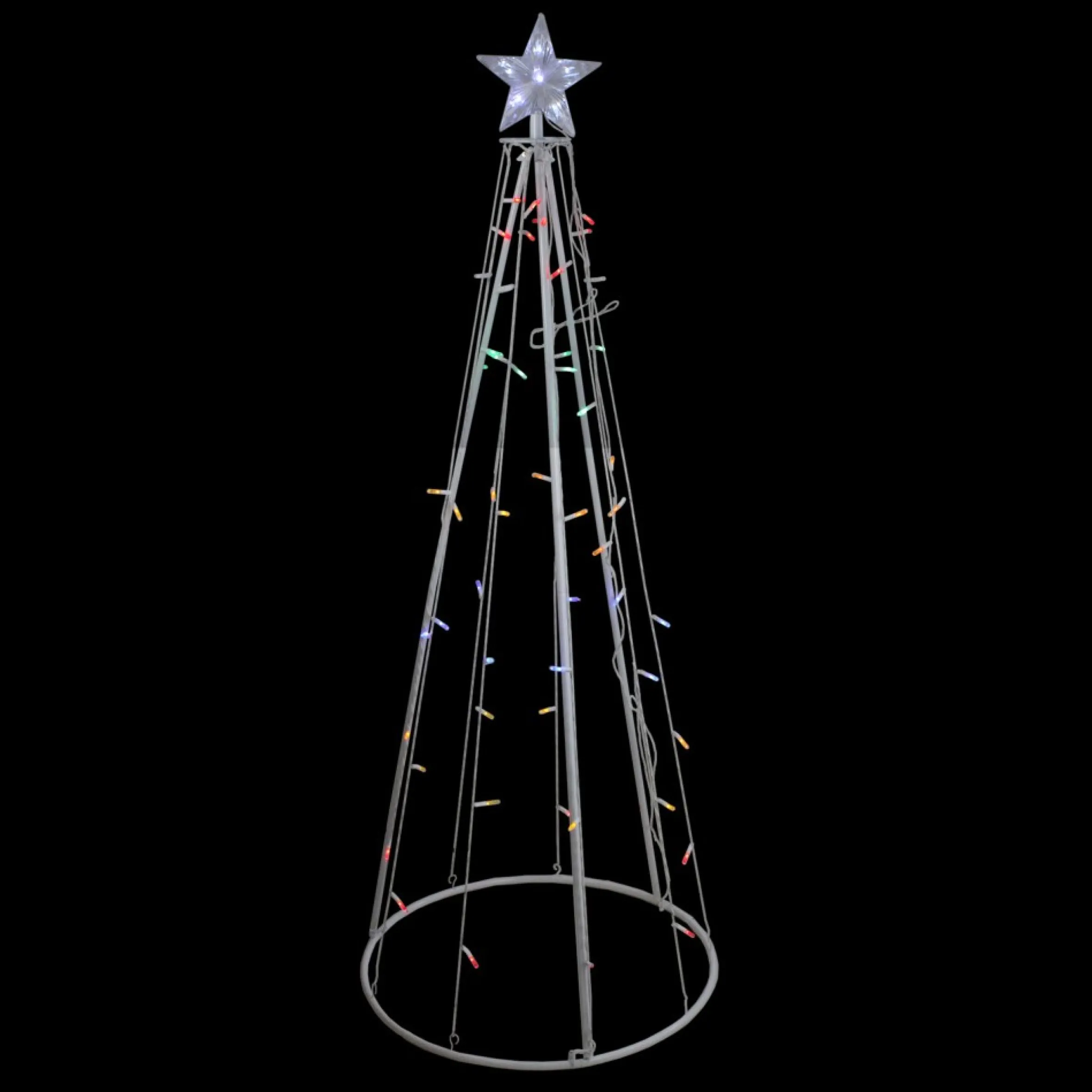 5' Multi-Color Led Lighted Cone Christmas Tree Outdoor Decor