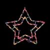 16" Multi-Color Lighted Star Christmas Window Silhouette Decoration