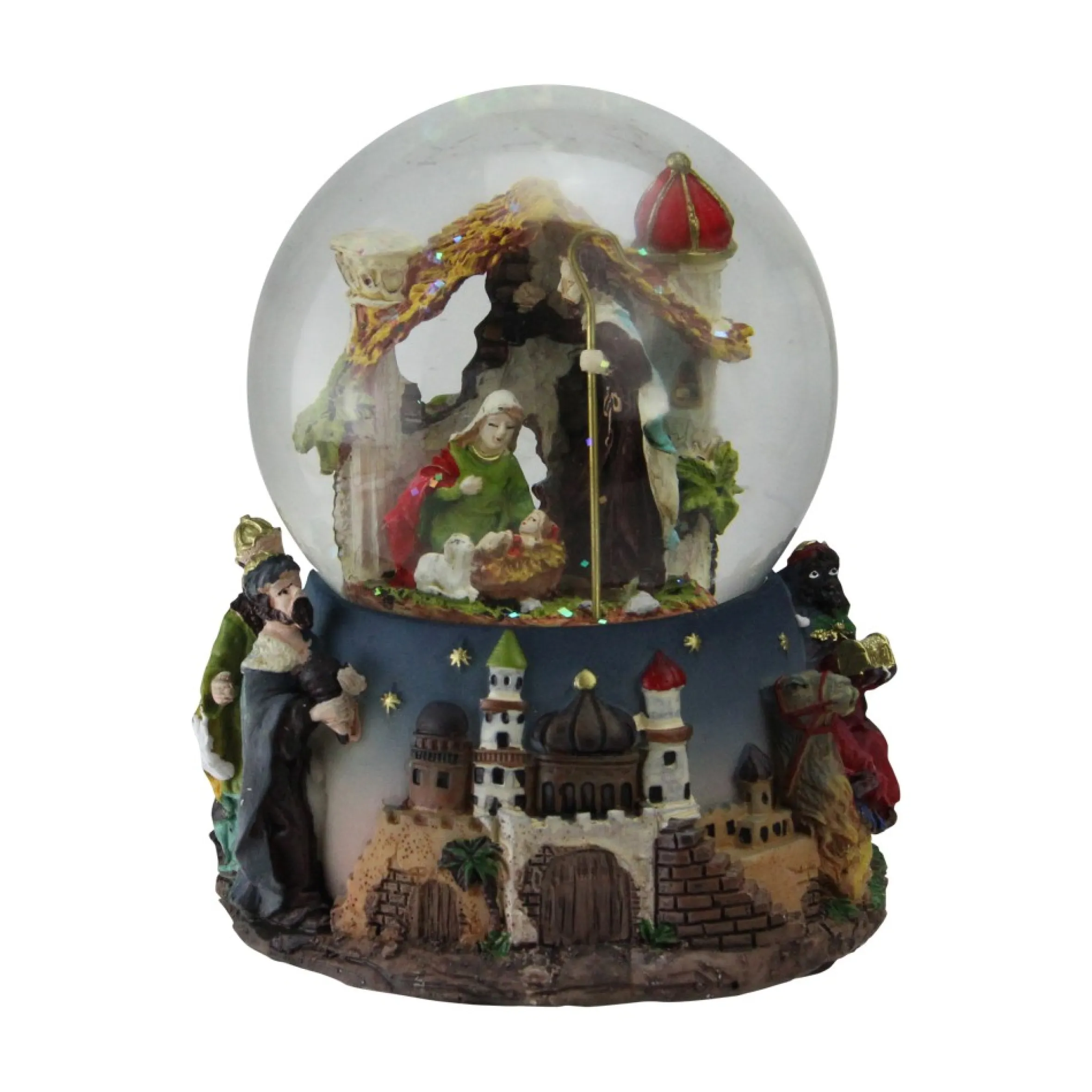 5.75" Nativity Manger Scene Religious Christmas Musical Snow Globe