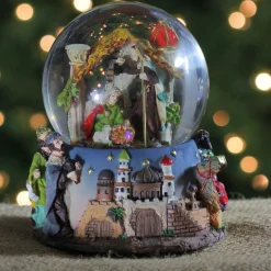 5.75" Nativity Manger Scene Religious Christmas Musical Snow Globe