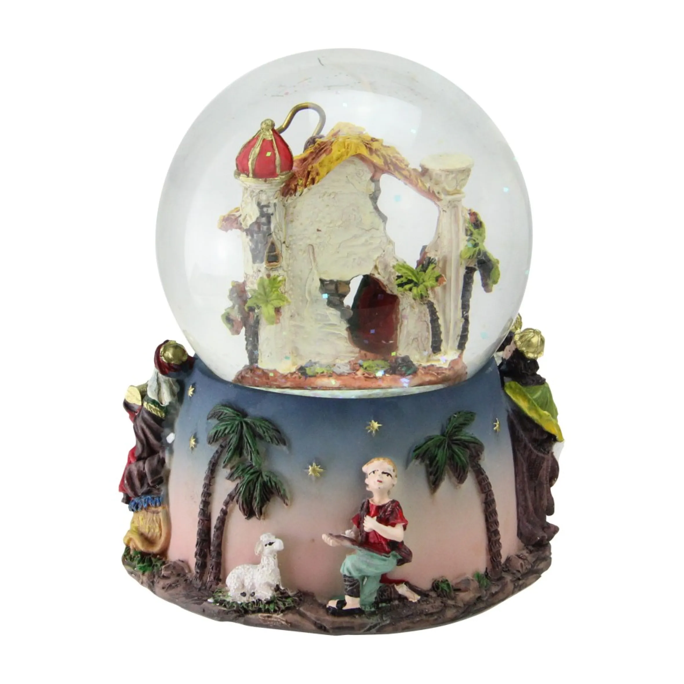 5.75" Nativity Manger Scene Religious Christmas Musical Snow Globe