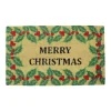 Natural Coir Holly Berries "Merry Christmas" Doormat 18" X 30"