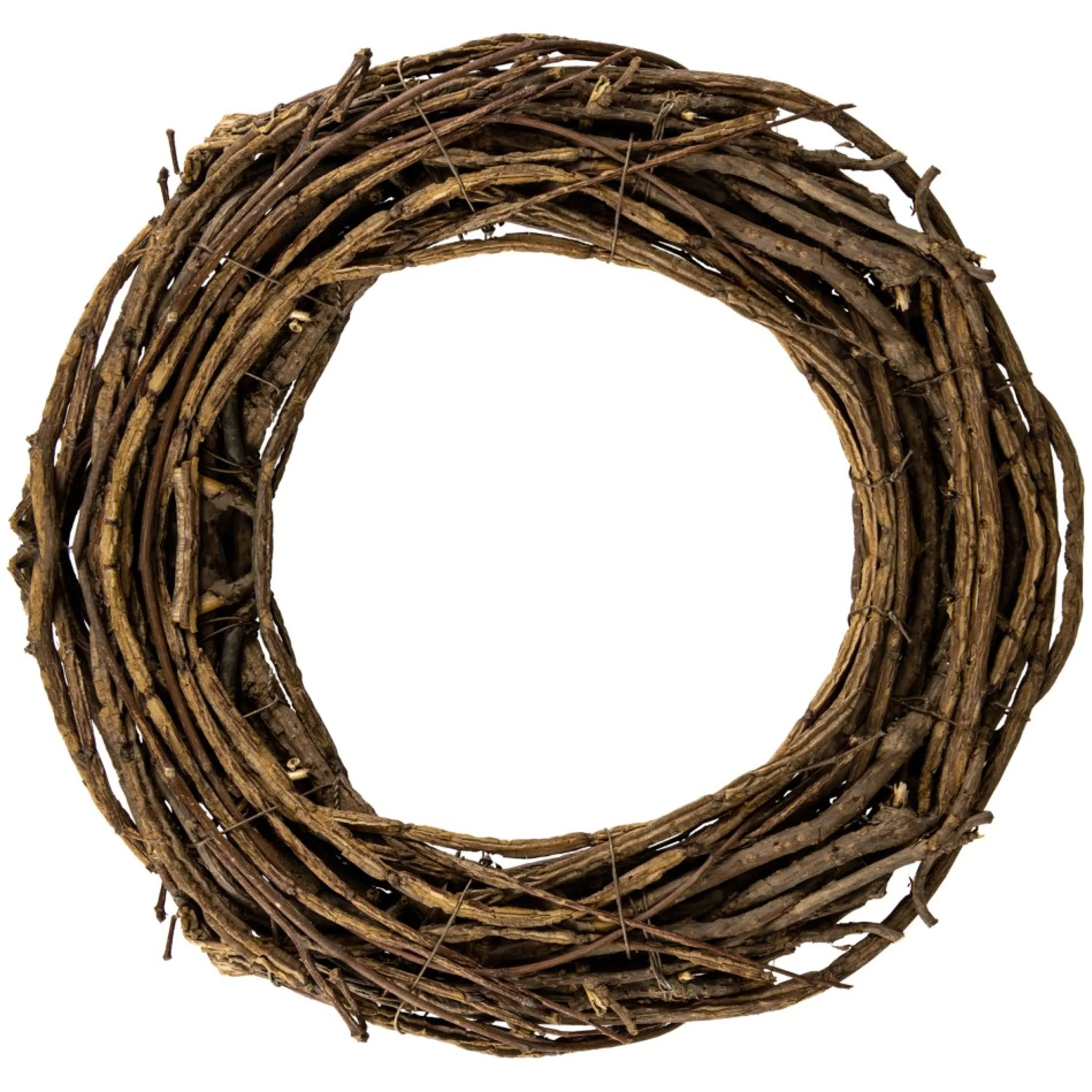 Natural Grapevine And Twig Artificial Spring Wreath, 12-Inch, Unlit