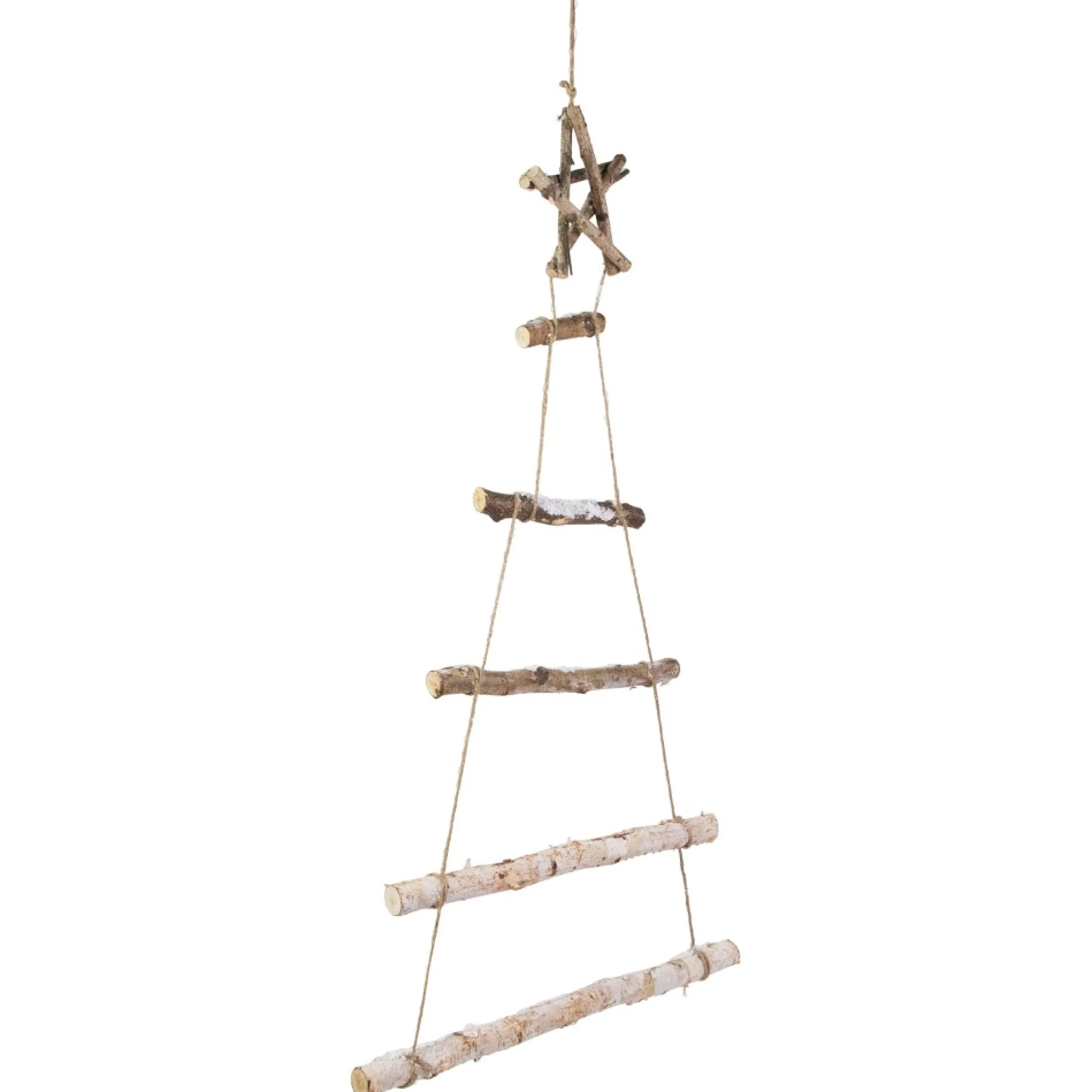 34" Natural Twig Tree With Star Wall Hanging Christmas Decoration