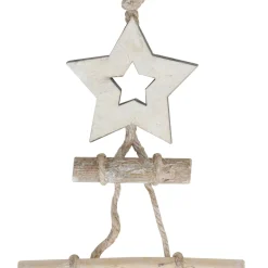31" Natural Wood Twig Tree With Star Hanging Christmas Decoration