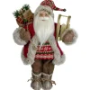 18" Nordic Santa Christmas Figure With Sled