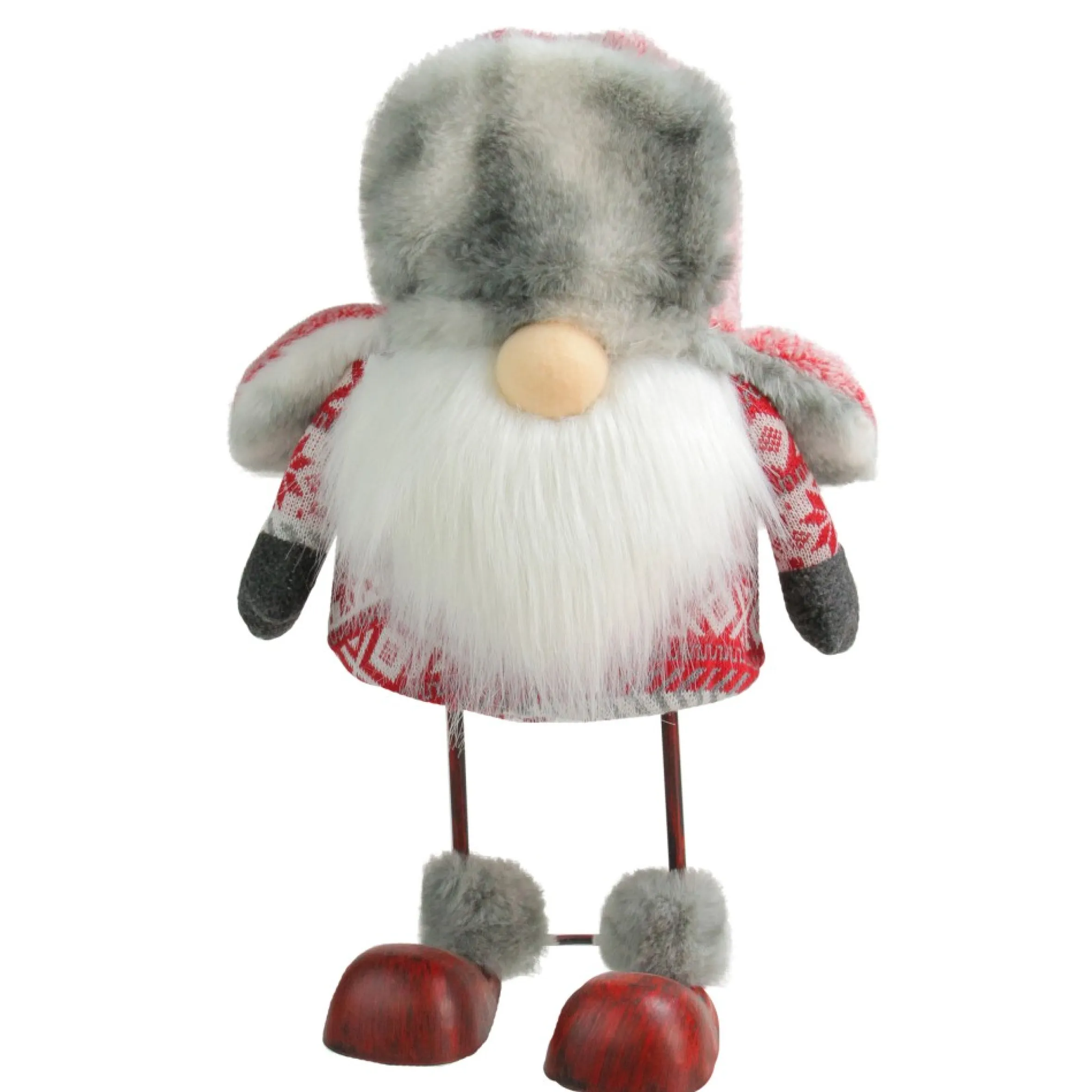 14" Nordic Trapper Hat Bouncy Gnome Table Top Christmas Decoration