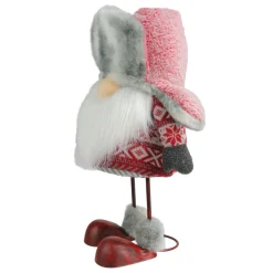 14" Nordic Trapper Hat Bouncy Gnome Table Top Christmas Decoration