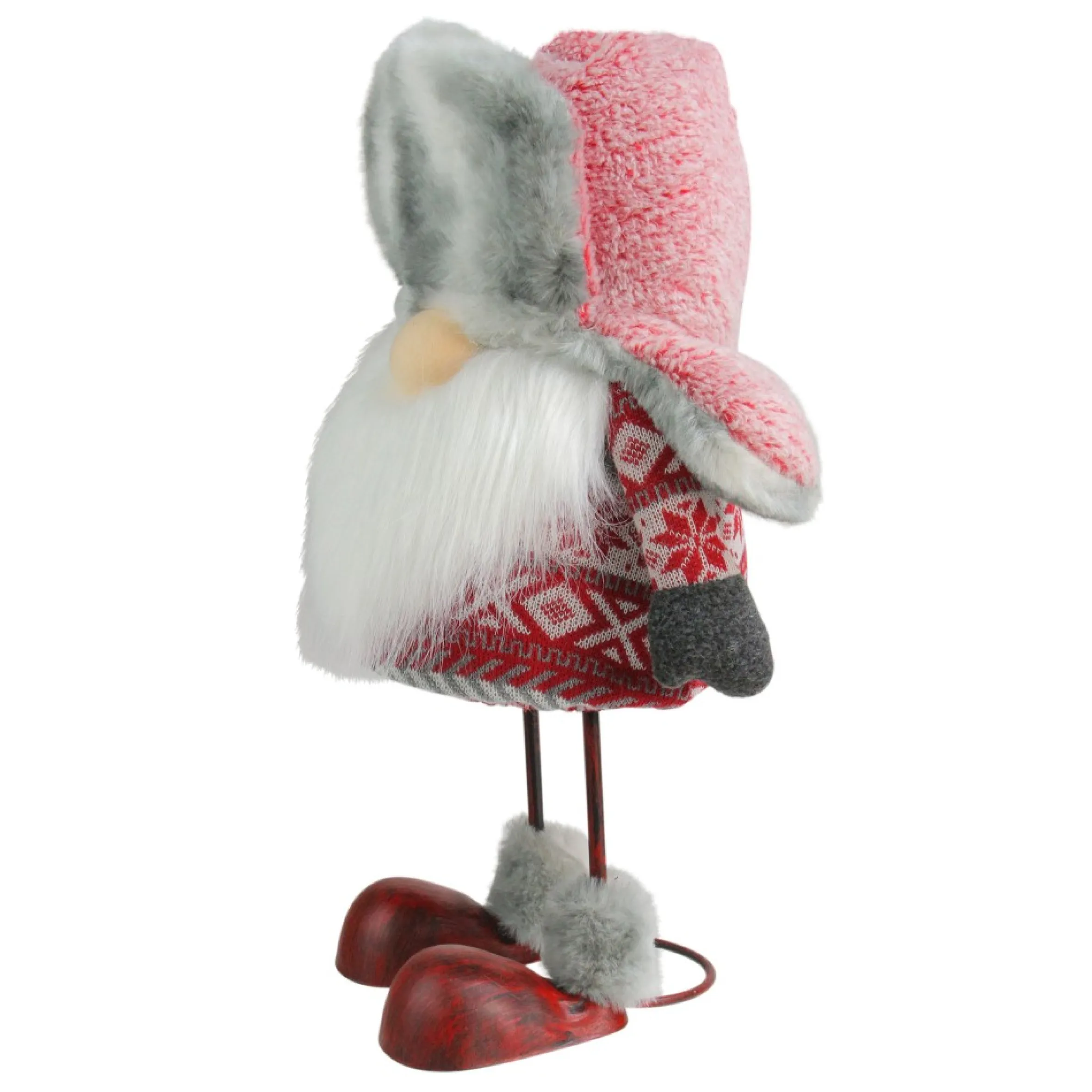 14" Nordic Trapper Hat Bouncy Gnome Table Top Christmas Decoration