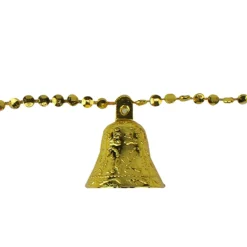 9' Northlight Shiny Gold Bell Beaded Artificial Christmas Garland Set - Unlit