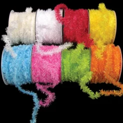 Orange Fuzzy Boa Party Garland 0.75" X 55 Yards