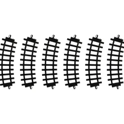 Pack Of 12 Black Replacement Train Set Track Pieces 10