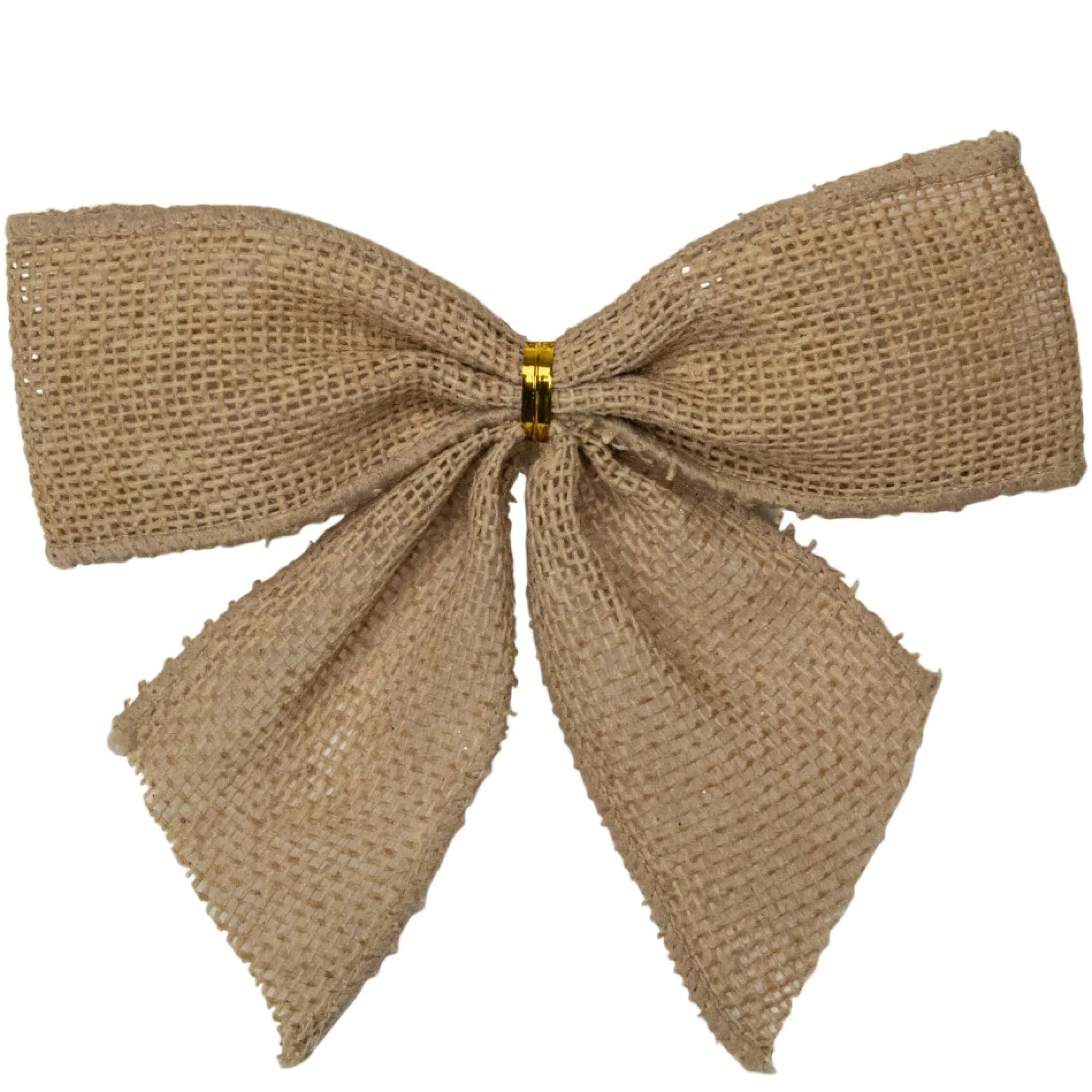 Pack Of 6 Buffalo Plaid And Burlap 2 Loop Christmas Bow Decorations 5.5"
