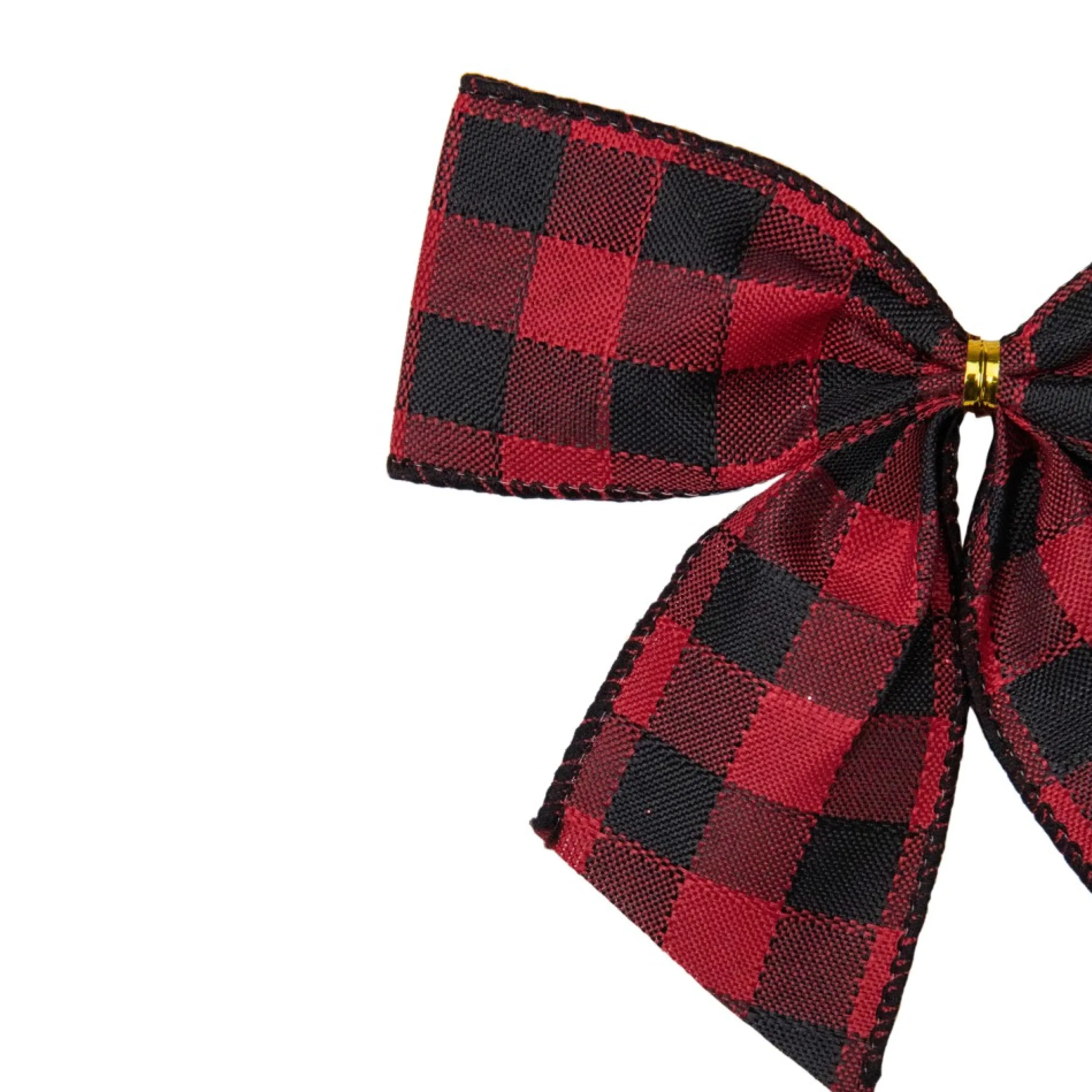 Pack Of 6 Buffalo Plaid And Burlap 2 Loop Christmas Bow Decorations 5.5"