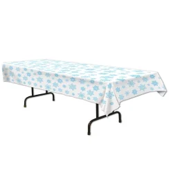 Pack Of 12 Christmas Snowflake Rectangular Tablecover 54" X 108"
